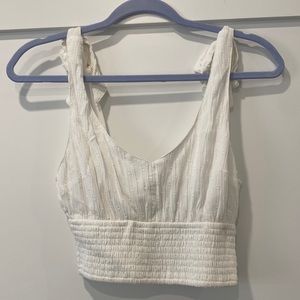 Hollister size small white crop top